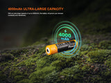 Fenix 4000mAh USB Rechargeable 18650 Battery