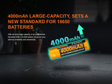 Fenix 4000mAh Rechargeable 18650 Battery