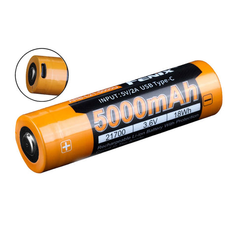 Fenix ARB-L21-5000U USB-Rechargeable 5000mAh 21700 Li-ion Battery